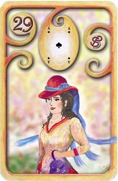 Carta do Baralho Cigano - Mulher 29 Carta do Baralho Cigano - Mulher 29