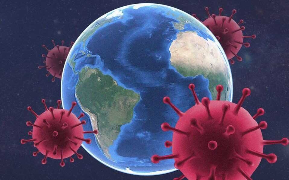 Pandemia Mundial Covid O coronavírus espalhado ao redor do globo terrestre
