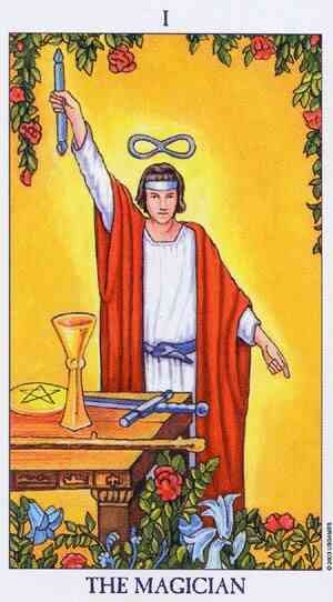Tarot de Waite O Mago 1 Carta do Tarot Rider Waite - O Mago, Arcano 1