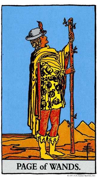 Tarot Pajem de Paus Carta do Tarot Pajem de Paus Arcano Menor