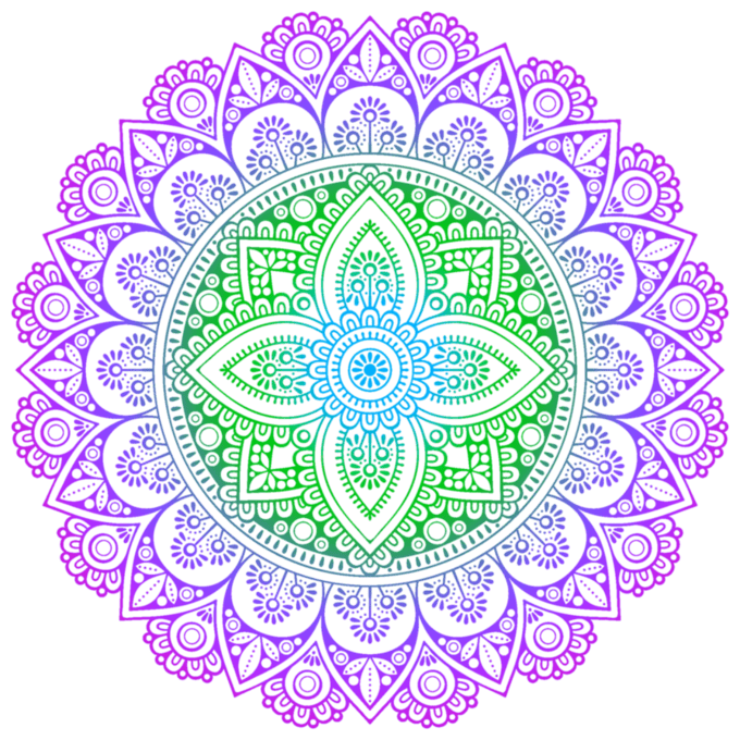 Mandala Lilás e Verde Mandala lilás e verde - Harmonia e beleza
